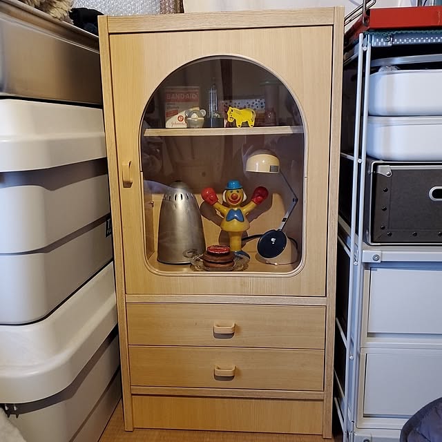 アーチがお洒落可愛い昭和のポップ家具｜食器棚・キッチンカウンター