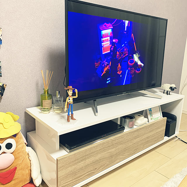 yunaのハヤミ工産-ハヤミ工産 32V～55V型対応テレビ台 TV-EL125W ホワイト TVEL125W 【お届け日時指定不可】の家具・インテリア写真