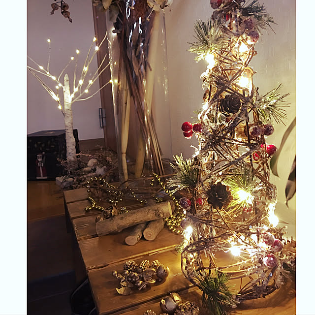 飾り付け/クリスマス雑貨/玄関クリスマスディスプレイ/クリスマスコーディネート/クリスマス2020...などのインテリア実例 - 2020-12-13 22:03:33