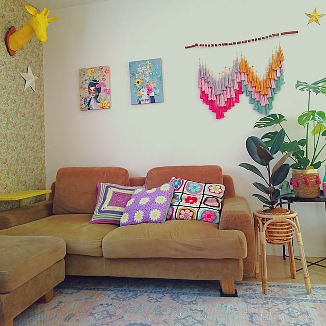 部屋全体/カラフル/ハンドメイド/IKEA/編み物...などのインテリア実例 - 2023-09-16 20:16:54