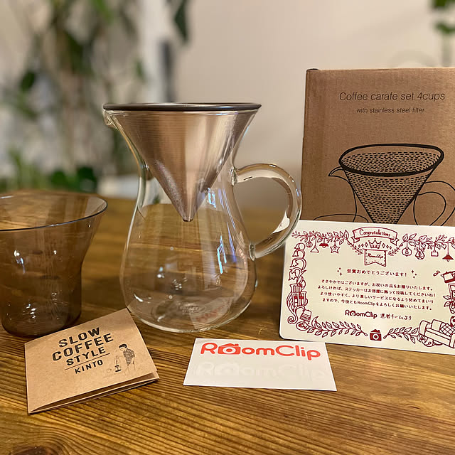 akoのキントー-KINTO ハンドドリップ  COFFEE セット おしゃれ インテリア 雑貨　ドリッパー 珈琲 ポット★コーヒーカラフェセット ステンレス4cupsの家具・インテリア写真