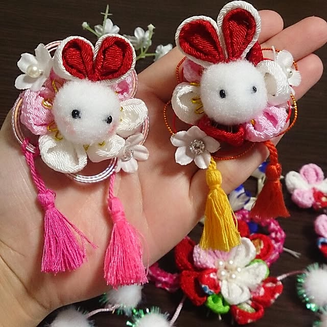 古布ハンドメイド からく 七五三 髪飾り