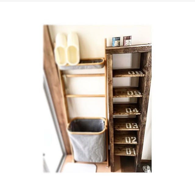 棚/脱衣所/DIY/ステンシルのインテリア実例 - 2018-03-17 19:44:31