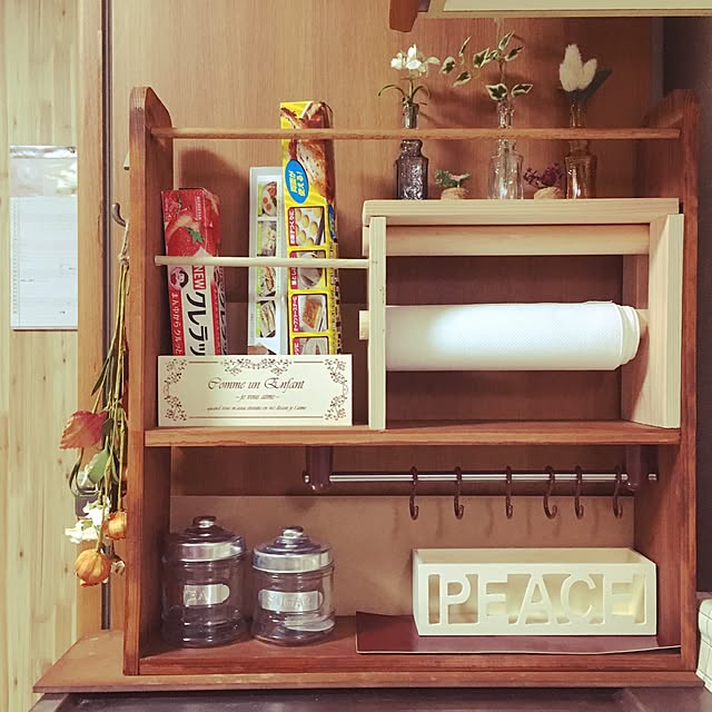 キッチン/フェイクグリーン/ナチュラル/ハンドメイド/DIY...などのインテリア実例 - 2017-02-28 21:51:45