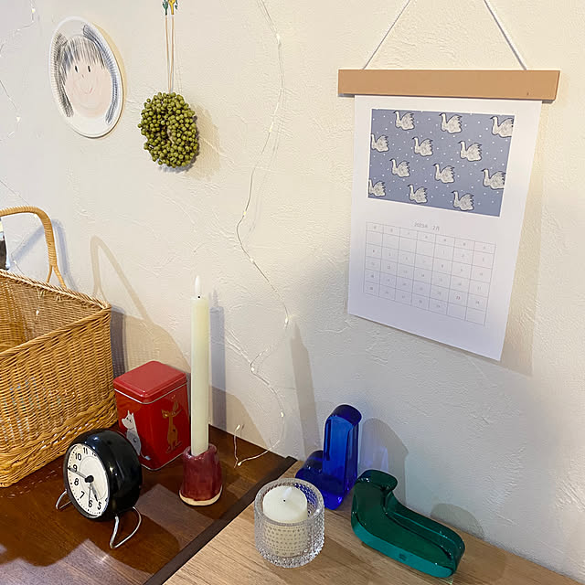 壁/天井/無印良品/カレンダー自作/リース/子どもの作品...などのインテリア実例 - 2024-02-04 07:46:15