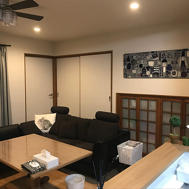 部屋全体/ニトリ/ティッシュケース/クッションカバー/ガーゼブランケット...などのインテリア実例 - 2018-06-21 17:29:29