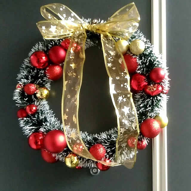 玄関/入り口/クリスマス/100均のインテリア実例 - 2017-12-25 10:12:55
