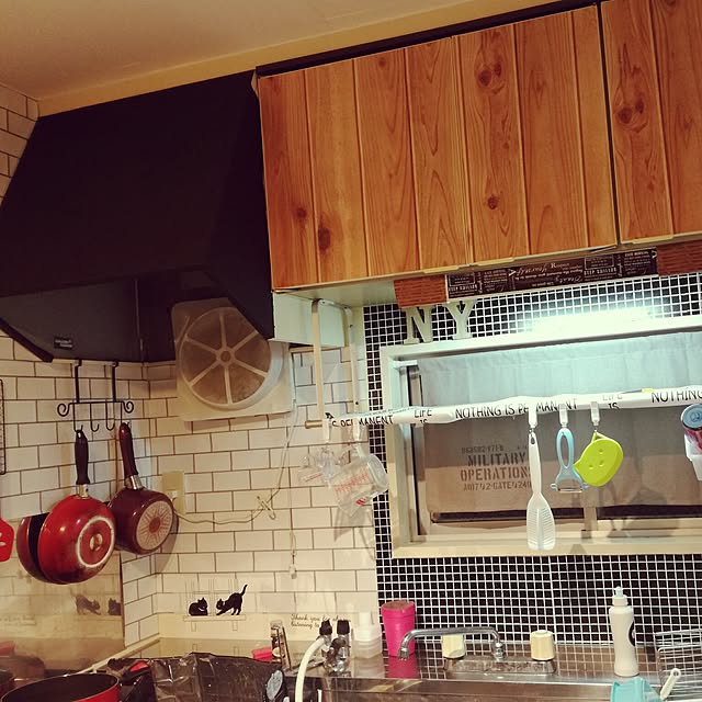 キッチン/賃貸DIY/賃貸キッチン/100均/賃貸でも～楽しんでます～＊...などのインテリア実例 - 2017-03-14 00:32:50