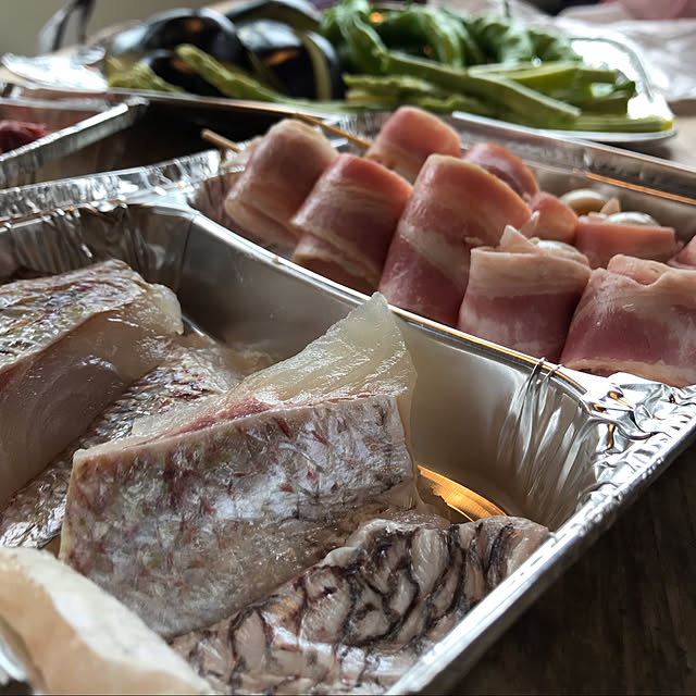 納涼/やっぱり魚介類が好き/バーベキュー/仕込み/お肉だけじゃ面白くない...などのインテリア実例 - 2021-09-04 18:32:13