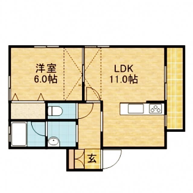 1DK/間取り図/一人暮らし/部屋全体のインテリア実例 - 2016-09-24 14:19:06