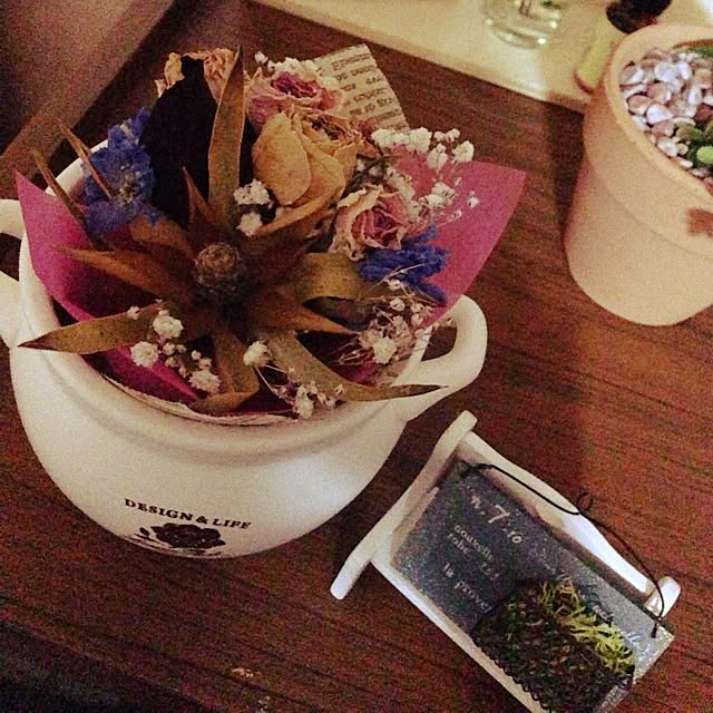 棚/植物/ダイソー/雑貨/ドライフラワーのインテリア実例 - 2014-08-27 23:41:27