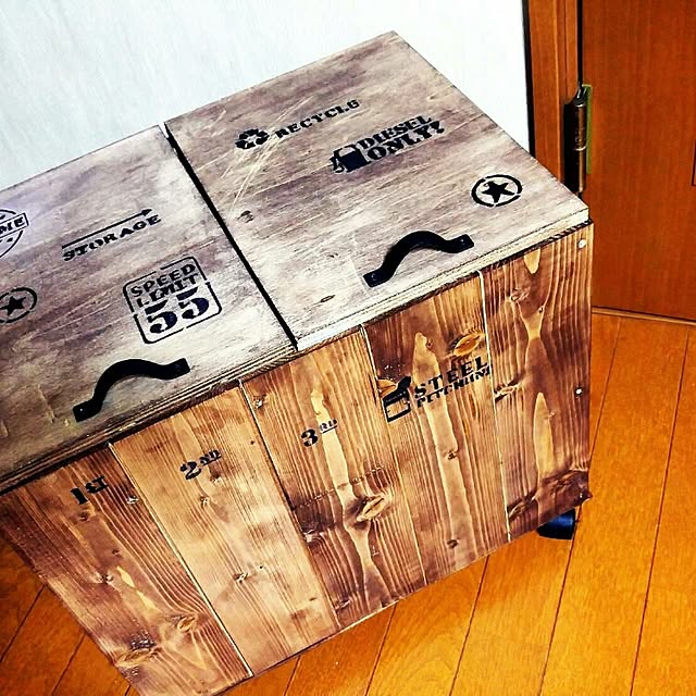 家具 収納 ゴミ箱 木製 ハンドメイド アンティーク ビンテージ
