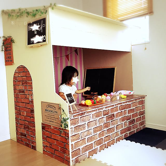 部屋全体/子供小屋/ハンドメイド/小屋DIY/セリア...などのインテリア実例 - 2016-09-28 13:46:41