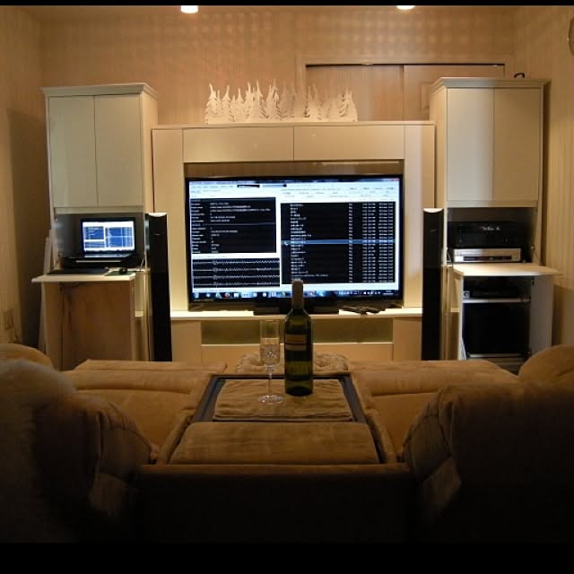 IKEA/DIY/ヤマハ7.1chオーディオ/オーディオ/シャープ60型TV...などのインテリア実例 - 2015-06-21 11:56:41
