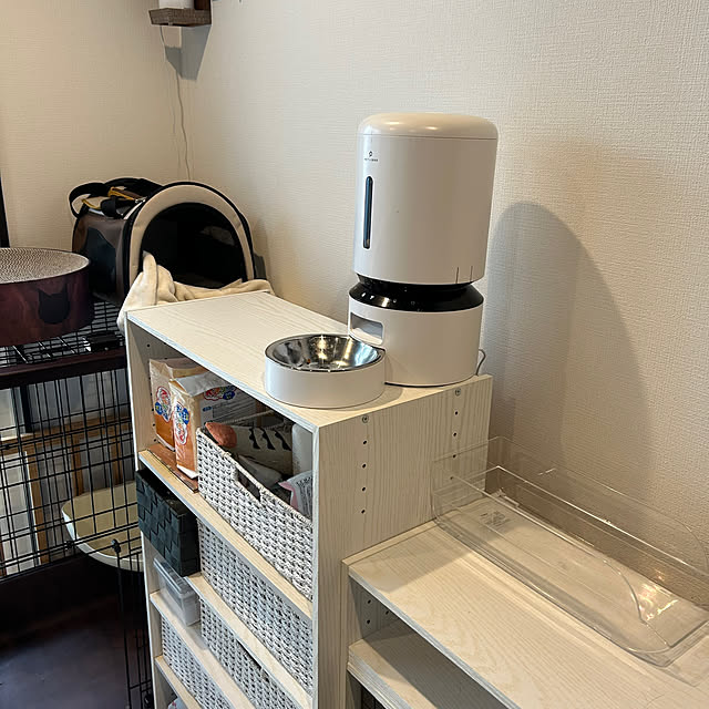 棚/給餌器/猫のいる暮らし/猫と暮らす/ペットグッズのインテリア実例 - 2025-03-06 13:21:20