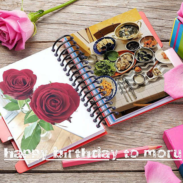 机/いつも優しくしてくれてありがとう❤/薔薇の花/moruちゃんのおうちご飯/moruちゃんお誕生日おめでとう...などのインテリア実例 - 2026-05-18 06:56:00