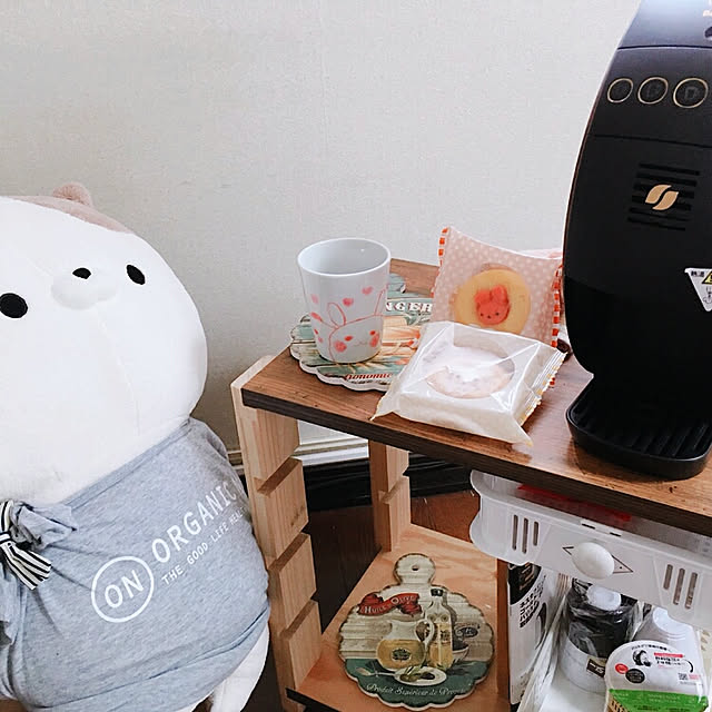 机/コーヒーメーカー置き場作り/100均アイテム/100均大好き/おかえり園田くん...などのインテリア実例 - 2018-06-15 14:33:15