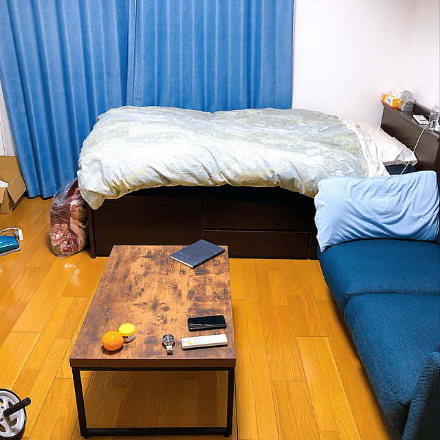 simplist-kotaのニトリ-布張りソファベッド(フォワード GY) の家具・インテリア写真