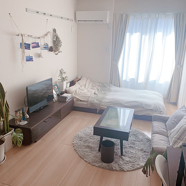 間接照明のある暮らし/イルカ/ナチュラル/観葉植物/8畳1K...などのインテリア実例 - 2021-02-27 14:34:12
