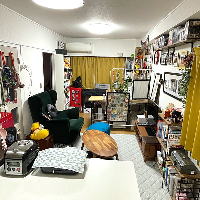 縦長の部屋/一人暮らし/1LDK/賃貸/パーテーション...などのインテリア実例 - 2021-09-18 18:54:58