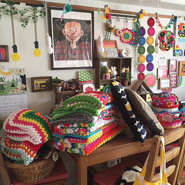 marimekko/カラフル/こどもと暮らす。/FlyingTiger/かぎ針編み...などのインテリア実例 - 2019-05-17 13:17:45
