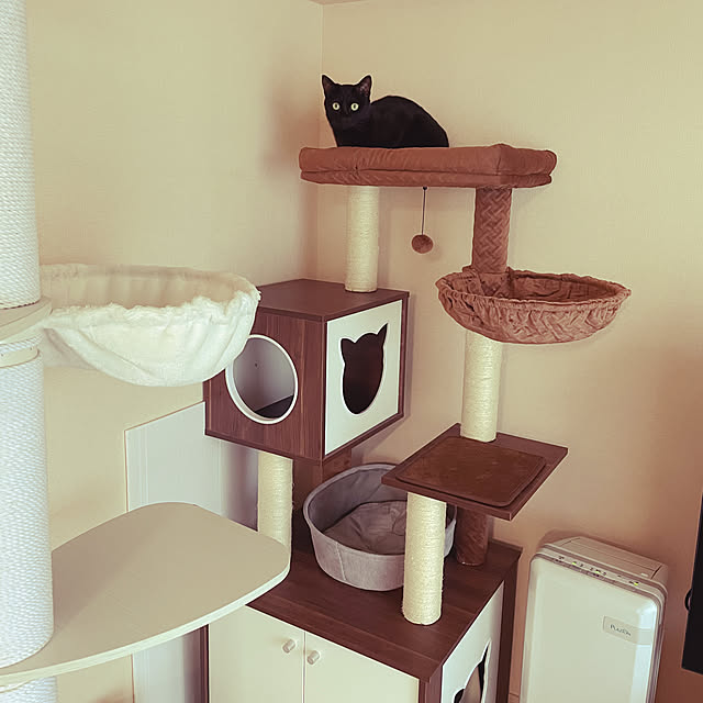 無垢材 猫のおもちゃ, 猫のリクライニングチェア 爪とぎベッド