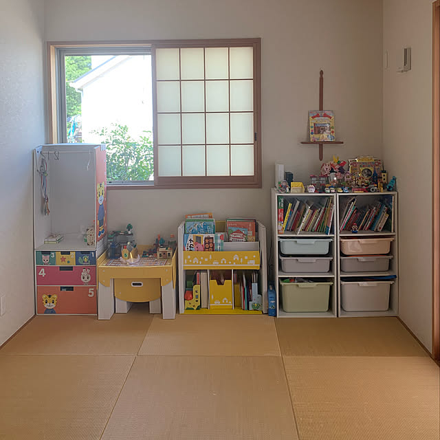 しまじろう/こども部屋/日の光/ベッド周り/ニトリのカラーボックスのインテリア実例 - 2022-05-25 13:09:44