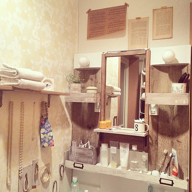バス/トイレ/壁紙/壁紙屋本舗/DIY/賃貸...などのインテリア実例 - 2015-05-18 19:38:34