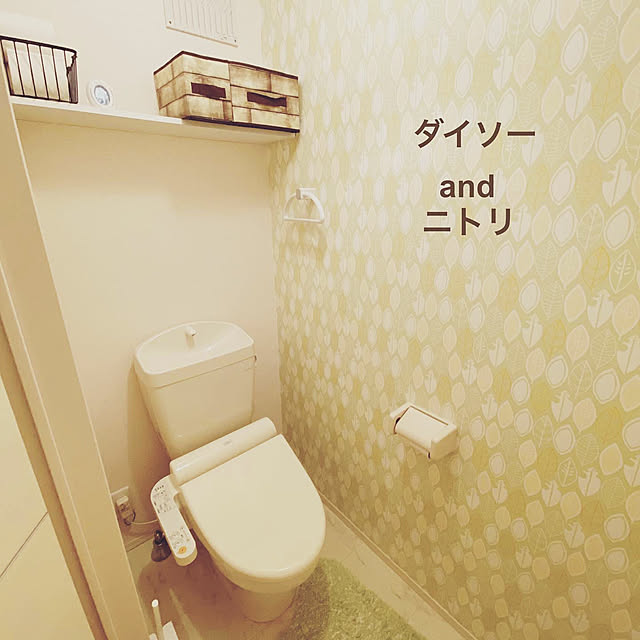 トイレ収納/トイレインテリア/トイレの壁/トイレットペーパー/トイレマット...などのインテリア実例 - 2021-01-17 23:40:28