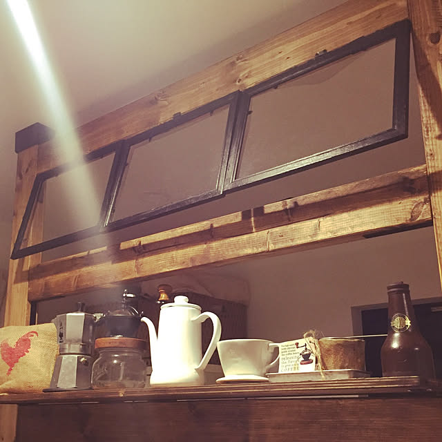 コーヒーのある暮らし/ディアウォール/コーヒーポット/100均リメイク/コーヒーコーナー...などのインテリア実例 - 2019-06-09 06:48:27