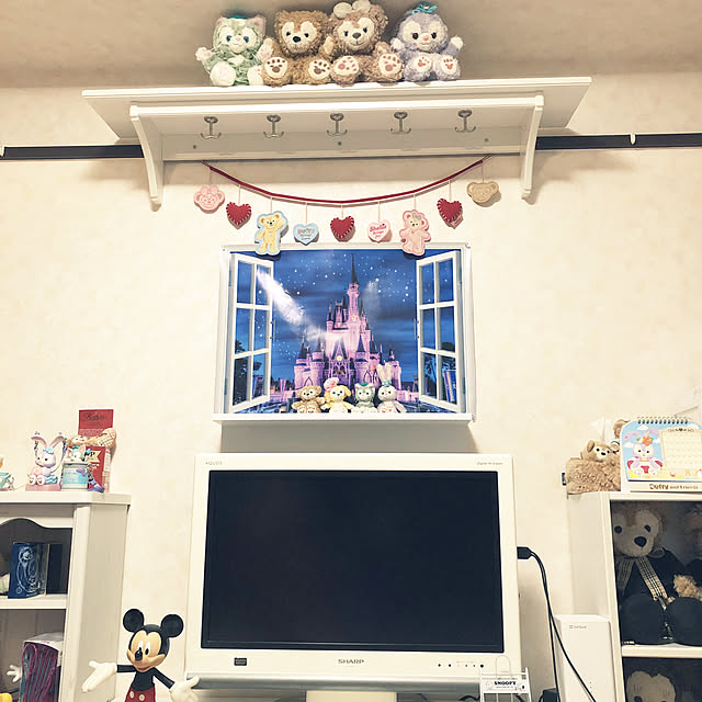 IKEA 棚/ウォールステッカー/ダッフィー &フレンズ/ガーランド♡/ディズニー大好き...などのインテリア実例 - 2020-08-23 19:46:51