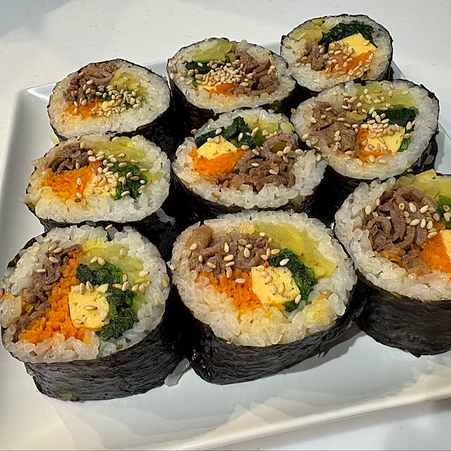 キッチン/丸かじりやめた/キンパを恵方巻きとして/キンパと言う恵方巻き/キンパ...などのインテリア実例 - 2025-02-02 20:08:10