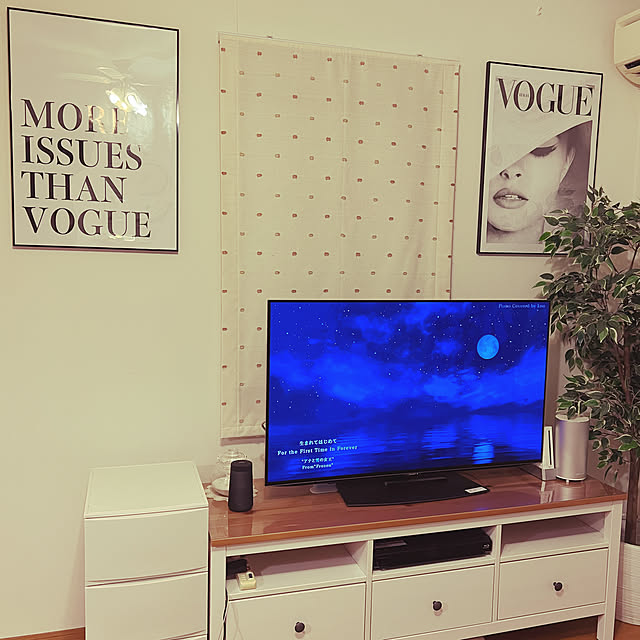 VOGUE poster/シャープTV 4T-C48CQ1/AROMIC AIR/IKEA/フェイクグリーン...などのインテリア実例 - 2022-02-17 00:12:52