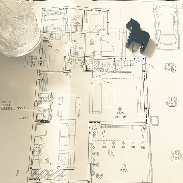 部屋全体/ヘーベルハウス/ヘーベルハウス打ち合わせ。/北欧/間取り図のインテリア実例 - 2017-06-07 13:33:12