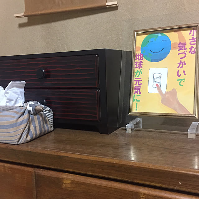 部屋全体/和風ティッシュボックス/カメラマークが気になって/築25年のインテリア実例 - 2018-06-12 23:36:54