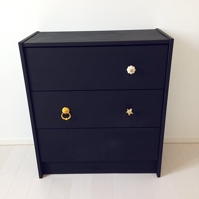 棚/IKEA/黒板塗料/ぷちDIYのインテリア実例 - 2014-09-25 21:06:00