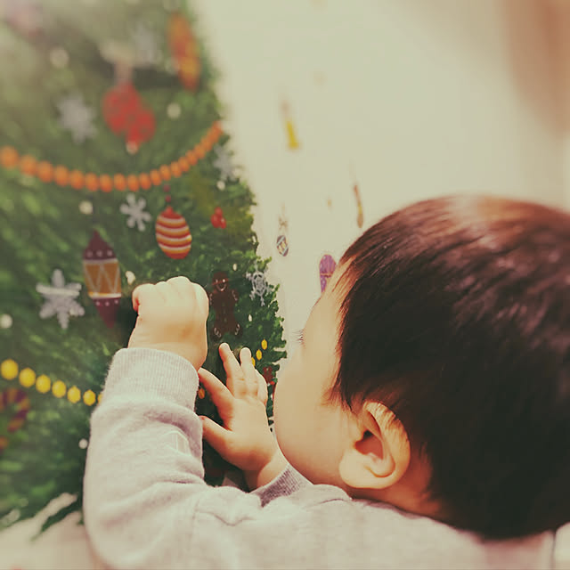 リビング/壁紙シール/ダイソー/クリスマスのインテリア実例 - 2018-11-30 17:12:06