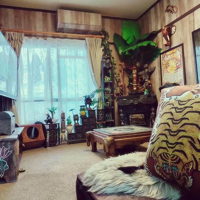 部屋全体/リメイクシート/古い団地/団地/アジアン...などのインテリア実例 - 2024-06-02 17:17:23
