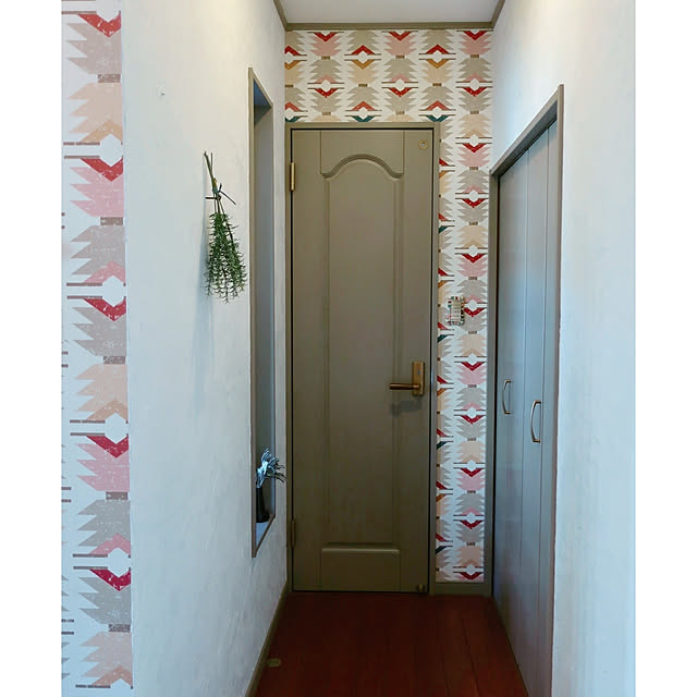 壁紙DIY/漆喰壁DIY/ドアペイント/DIY/建売をオシャレにしたい...などのインテリア実例 - 2021-10-06 22:40:26