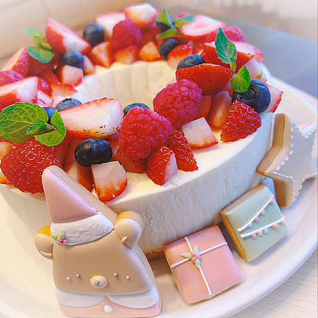 クリスマス/キッチン/クリスマスケーキ/アイシングクッキー/クリスマス...などのインテリア実例 - 2022-12-27 23:22:33