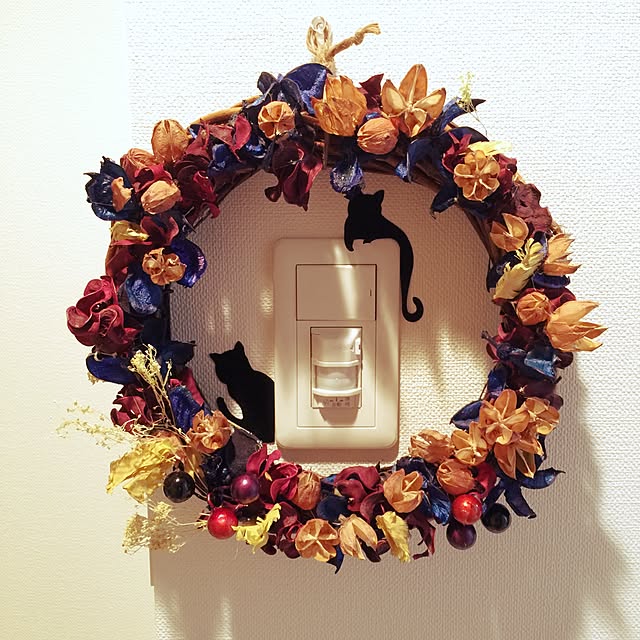 玄関/入り口/100均/ハンドメイド/ダイソー/一人暮らし...などのインテリア実例 - 2015-10-01 22:21:19