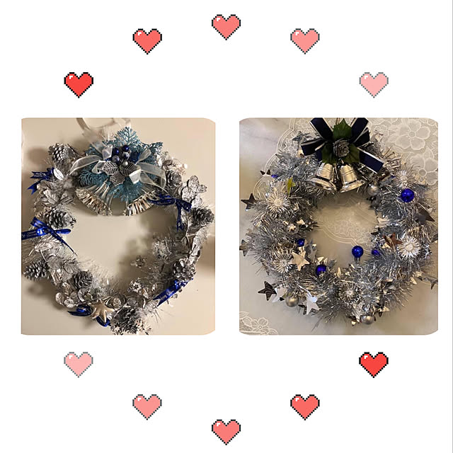 クリスマスリース/クリスマス/テーマのあるお部屋作り/DIY/100均...などのインテリア実例 - 2021-03-15 08:27:35