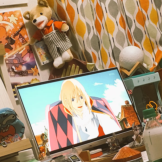 机/ジブリ/ナチュラル/趣味スペース/テレビ周りのインテリア実例 - 2018-08-10 21:15:18