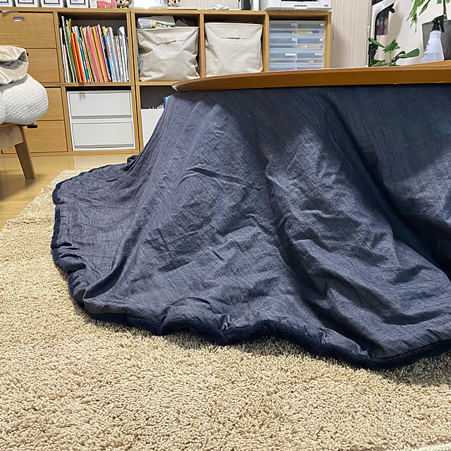 mocoのニトリ-ほこりが取れやすい洗えるラグ(Nクリーンウォッシュ LBE 130X185) の家具・インテリア写真