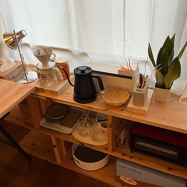 キッチン/サンスベリア/ナチュラル/木製家具/観葉植物のある暮らし...などのインテリア実例 - 2023-07-12 18:44:17