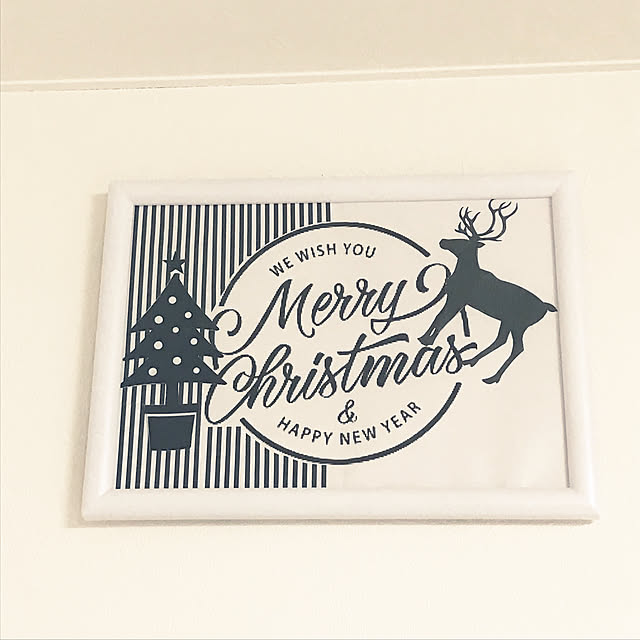 壁/天井/額縁DIY/クリスマスディスプレイ/クリスマス/クリスマスバージョン...などのインテリア実例 - 2017-12-12 12:48:41