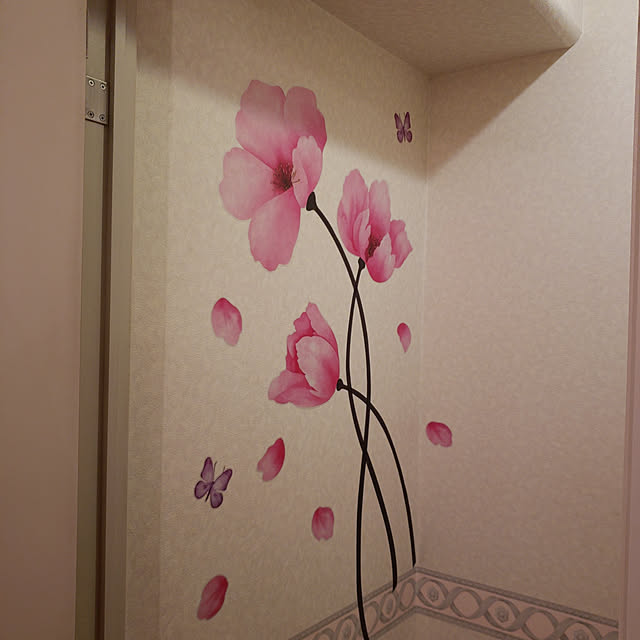 バス/トイレ/ウォールステッカー/ニトリ/お、値段以上ニトリ/トイレの壁...などのインテリア実例 - 2018-10-07 21:17:32