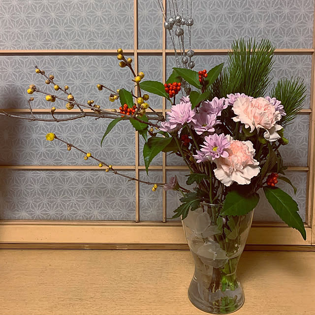 お正月ディスプレイ/花のある生活/マンションベランダガーデン/おうち花/観葉植物...などのインテリア実例 - 2022-01-09 08:49:14