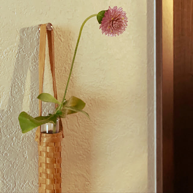 革細工の一輪挿し/花のある暮らし/一輪挿し/素朴なお花/壁/天井のインテリア実例 - 2020-08-25 14:13:09