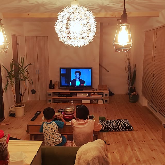 部屋全体/IKEA/テレビ台DIY/照明/ニトリ...などのインテリア実例 - 2016-10-08 07:51:12
